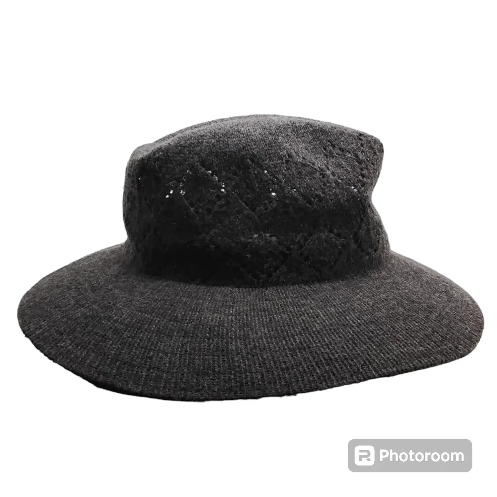 Gray Wool Blend Hat